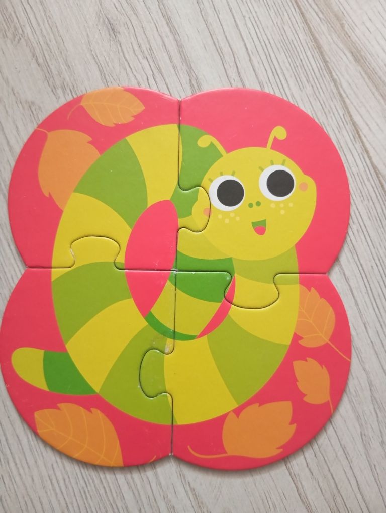Puzzle 4w1 Układam robaczki 2+ Czu Czu