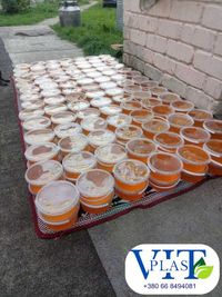 Купити пластикові відра оптом 0,5 літра харчова тара для меду