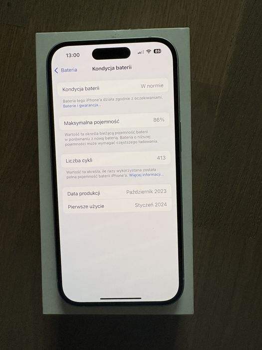 Iphone 15 zielony 128Gb komplet pudełko 86% Bateria Gliwice Bez Rat