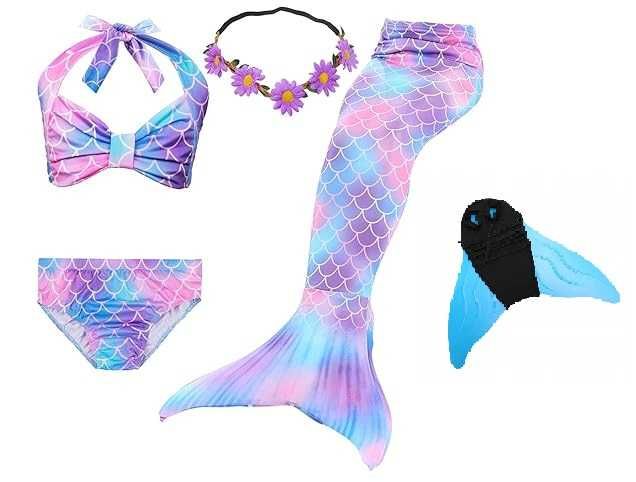 Syreni ogon do pływania strój kąpielowy GALLDEALS płetwa 150 monofin