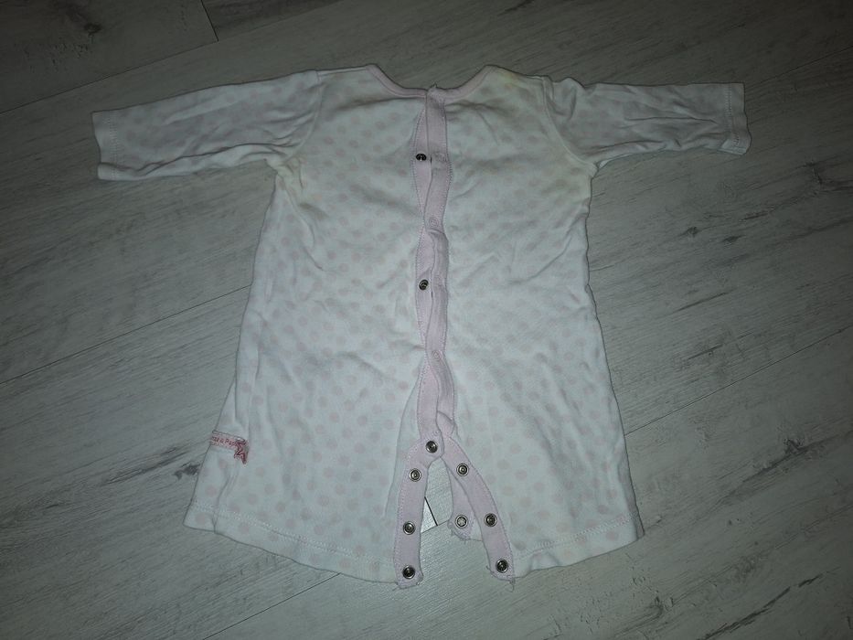 Rampers pajacyk biały r. 56 noworodek newborn bawełna