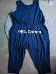 Kombinezon bawełniany plus size granatowy 56 58 8xl 9xl na lato gumka