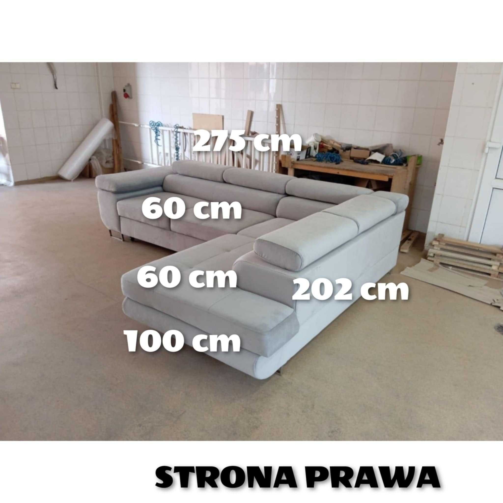 Narożnik NEAPOL ruchome zagłówki promocja , szary od ręki !