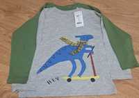 2 pack bluzek koszulka t shirty 110/116 dinozaur george