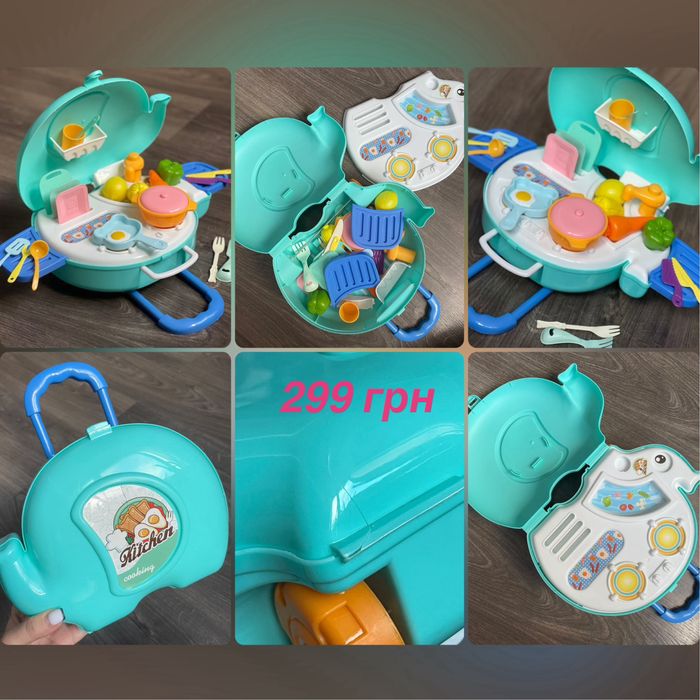 Набір посуду кухня дитяча сервіз чайний піца десерт сендвіч
