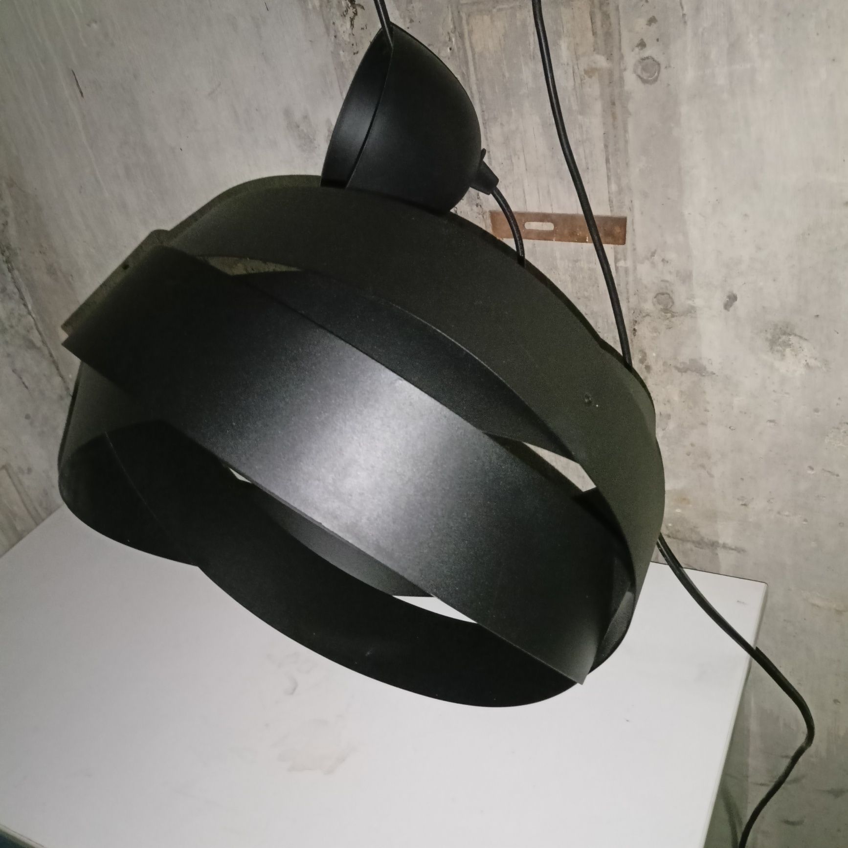 LAMPA sufitowa wisząca 42 cm  czarna , waza  na  owoce gratis !!