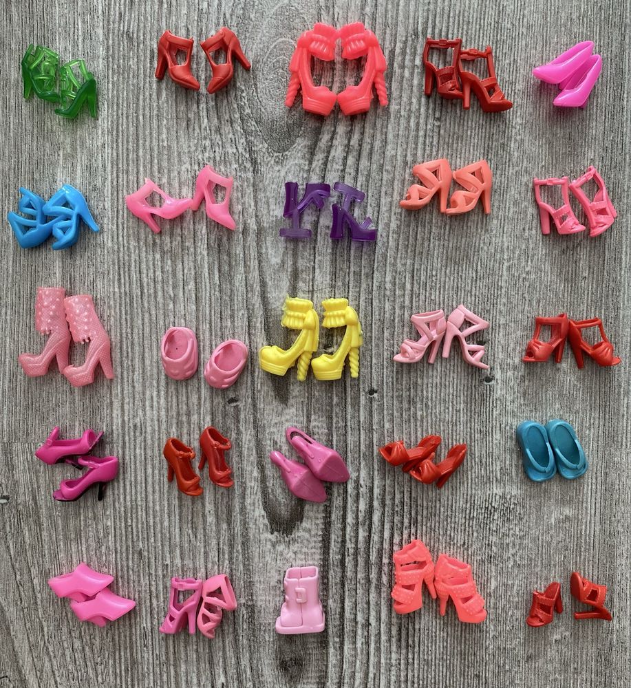 Zestaw kolorowych butów bucików dla lalki barbie