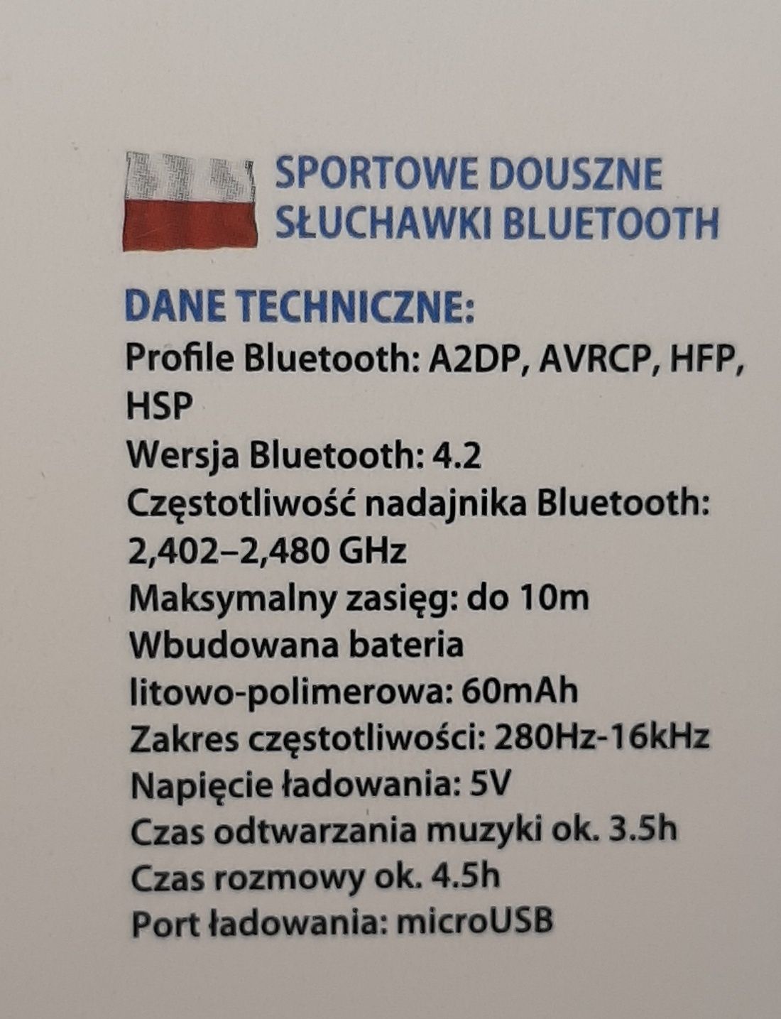 Słuchawki sportowe nauszne esperanza