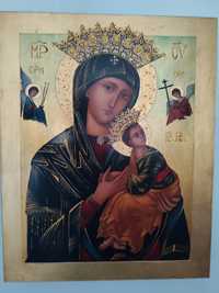 Piękna ikona przedstawiająca Matkę Boską Nieustającej pomocy, polecam