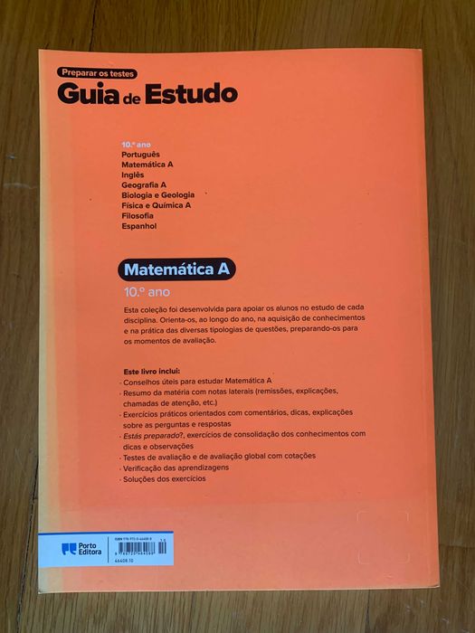 Preparar os testes Matemática A 10º porto editora, como NOVO