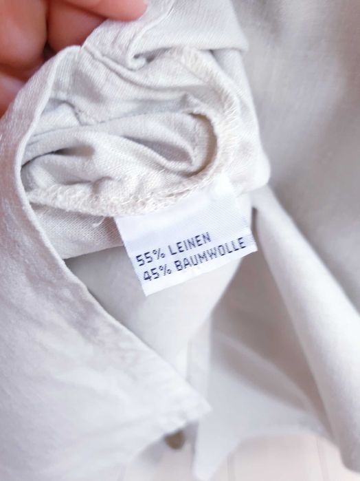 Kurtka koszulowa koszula lniana vintage Blue Image 46 48