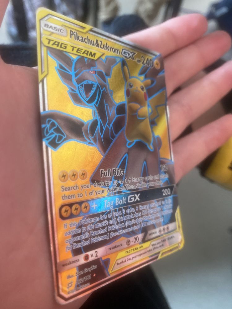 Karta pokemon orginalana Pikachu&Zekrom GX i 2 karta gratis