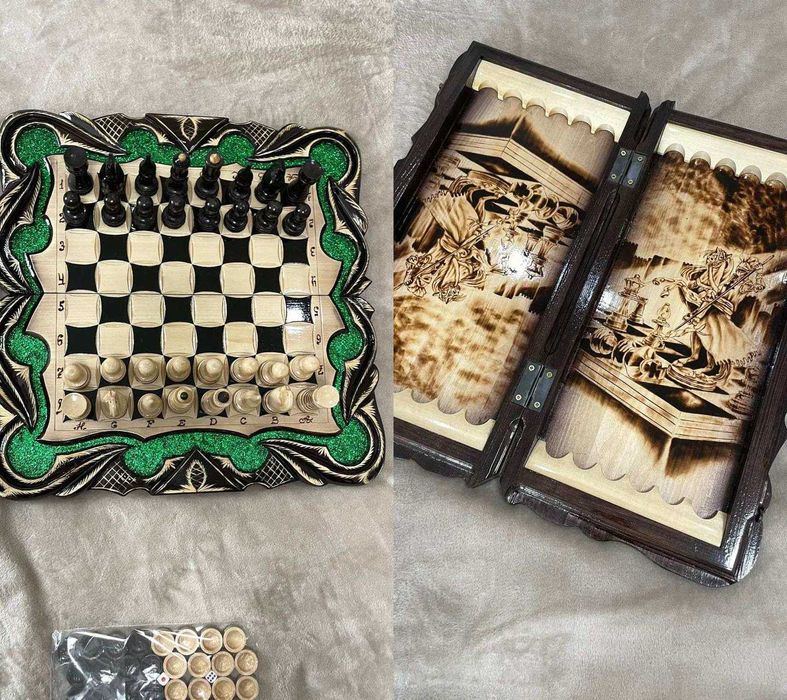 Шахи та нарди з натурального дерева Дуб Ясен Липа від виробника