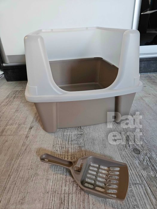 Kuweta dla kota duża otwarta z łopatką pojemna kot dom