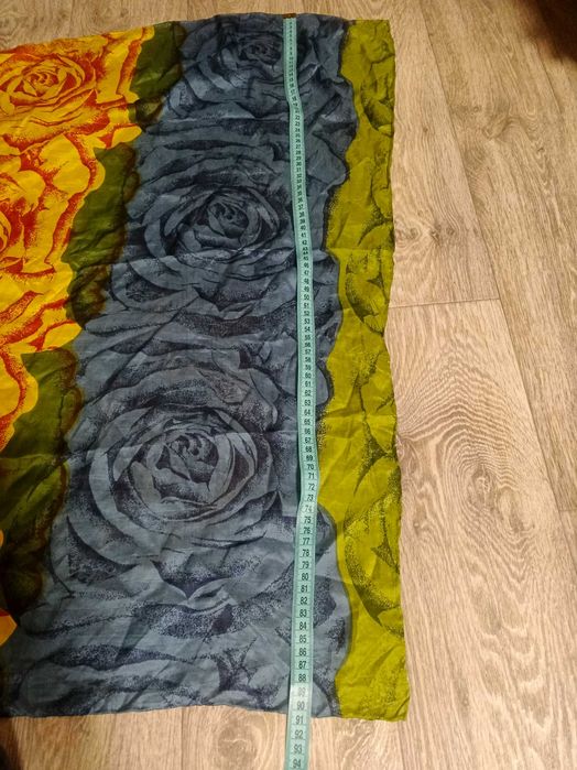 Шёлковый платок тонкий 90x90 см шелк