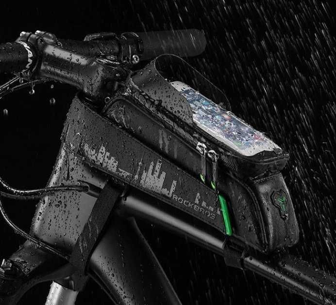 Велосипедна сумка на раму RockBros 029-1 BK сенсорна, водонепроникна