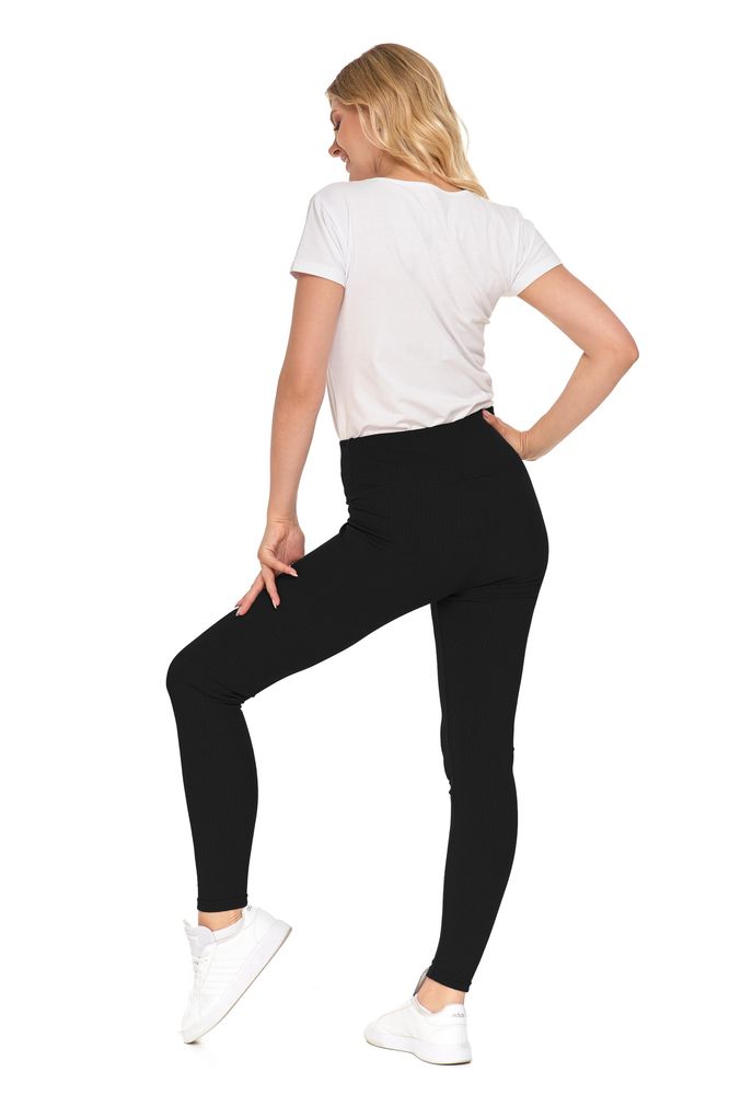 Moraj legginsy damskie czarne wysoki stan prążek r.L/XL, 2XL/3XL