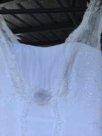 Suknia ślubna, biała, rozmiar 38, bolerko, halka