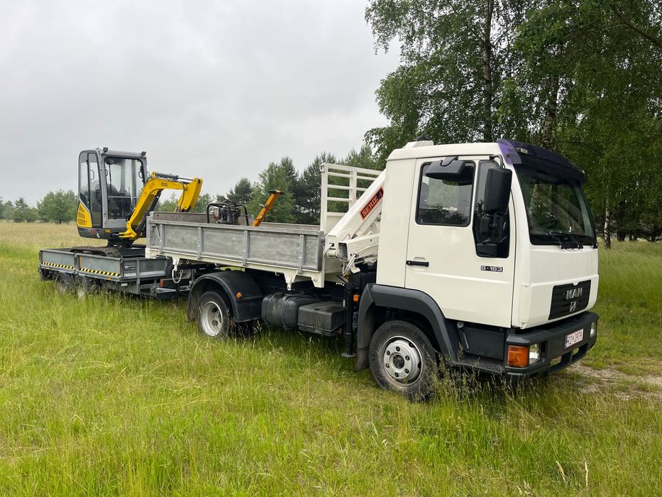 Usługi minikoparką, roboty ziemne, transport - 20 lat doświadczenia.