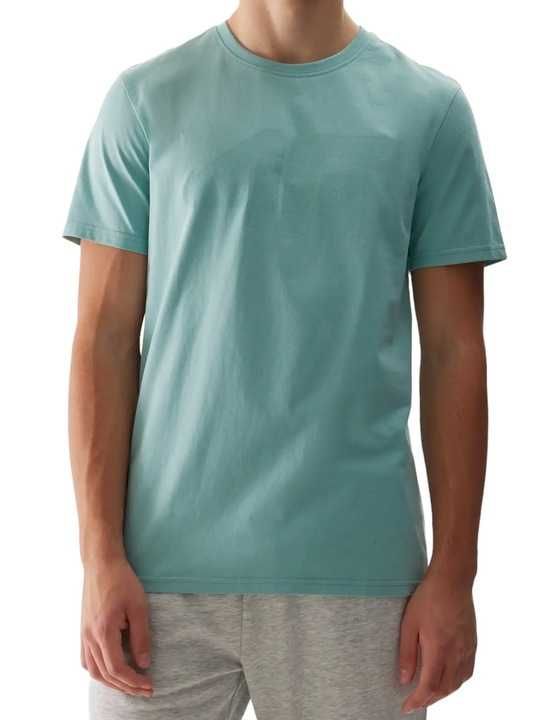 Koszulka Męska 4F Bawełna T-SHIRT TURKUS (SHM1154-47) -M WYSYŁKA 24H