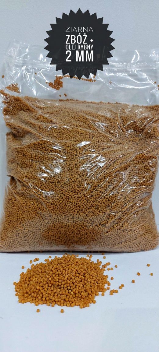 Pellet rybny ziarna zbóż 2mm 2kg