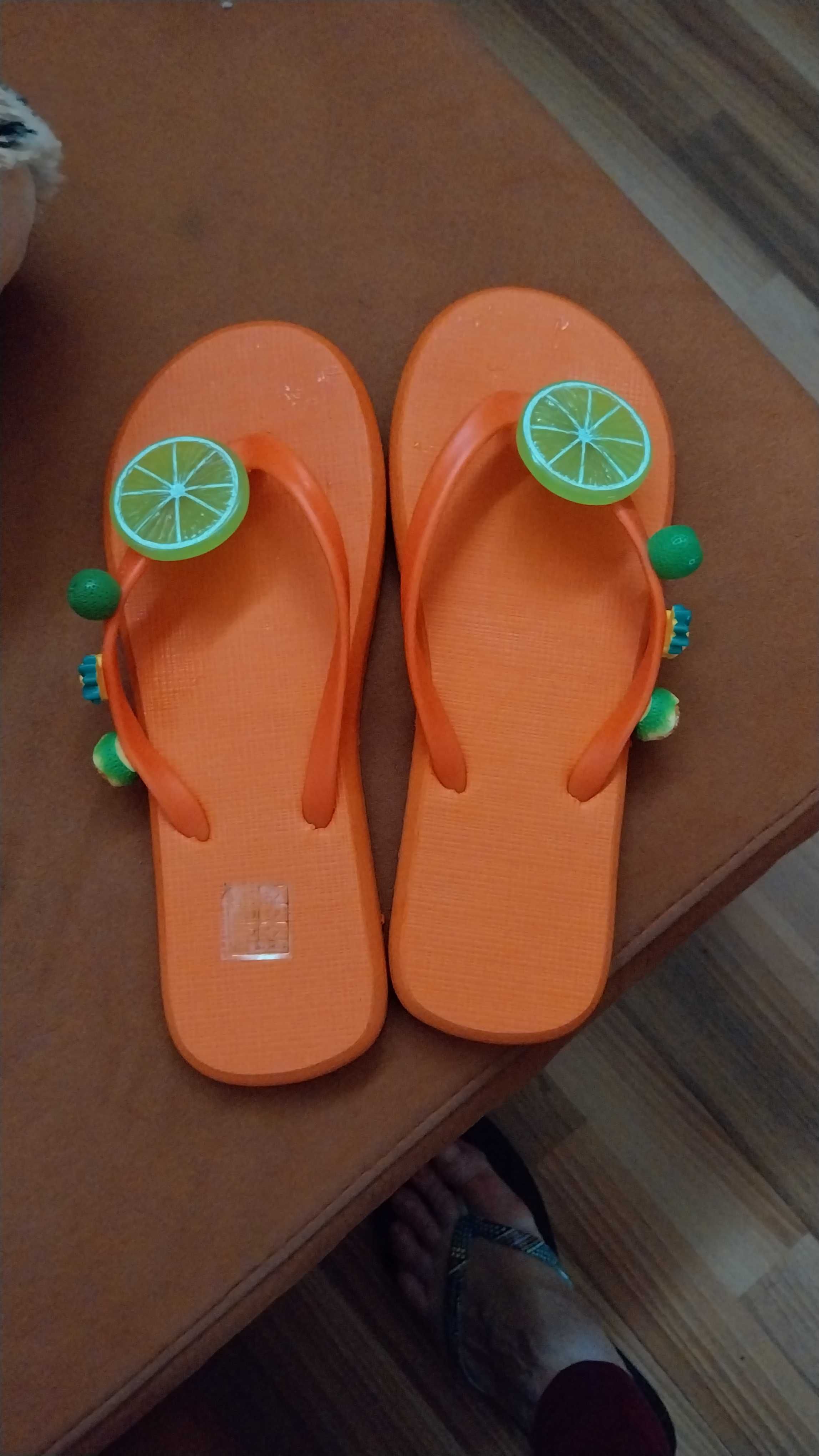 Chinelos verão laranja