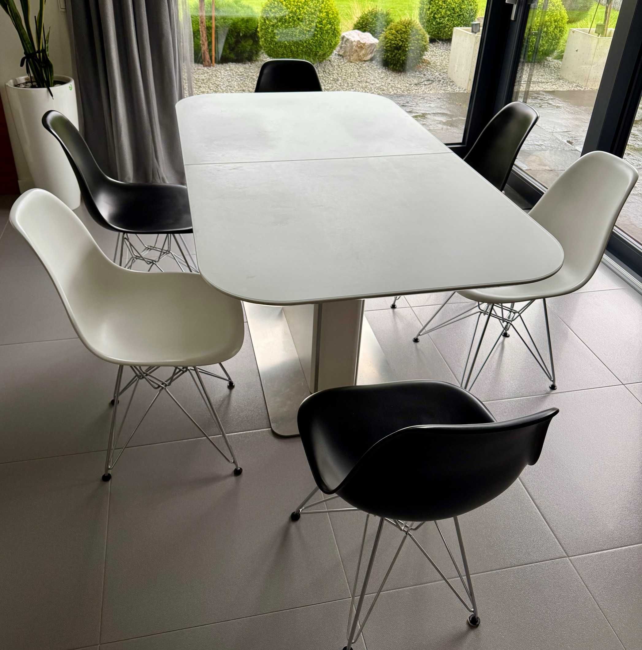 Duży (rozkładany) stół do jadalni 160/210 cm x 90cm + 6 krzeseł gratis