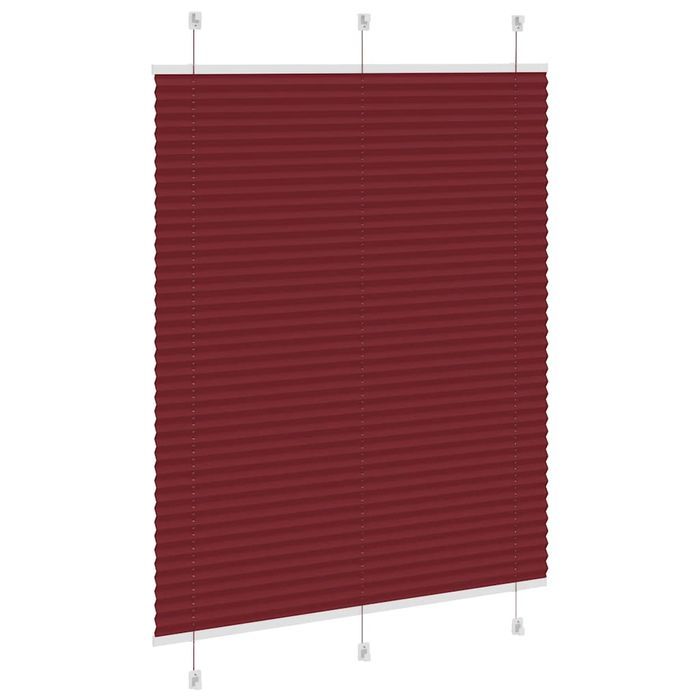 Vidaxl Roleta Plisowana Bordowy Czerwony 105X100 Cm Szerokość Tkaniny