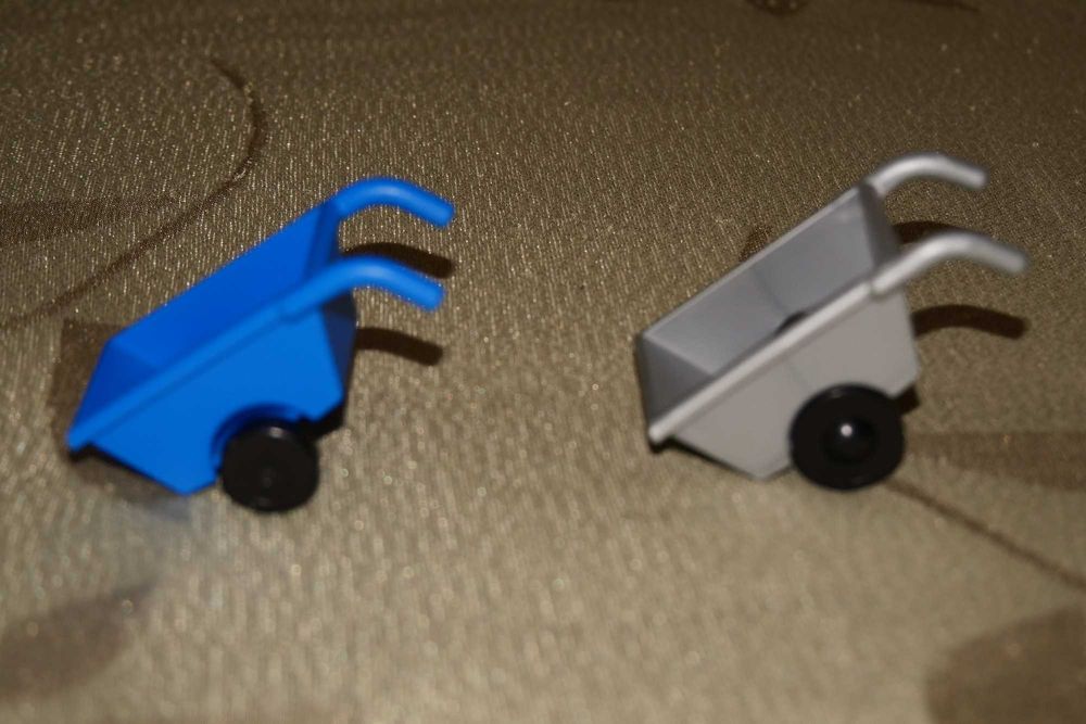 Lego Duplo klocki klocek taczki szare i niebieskie do ogród dla farmer
