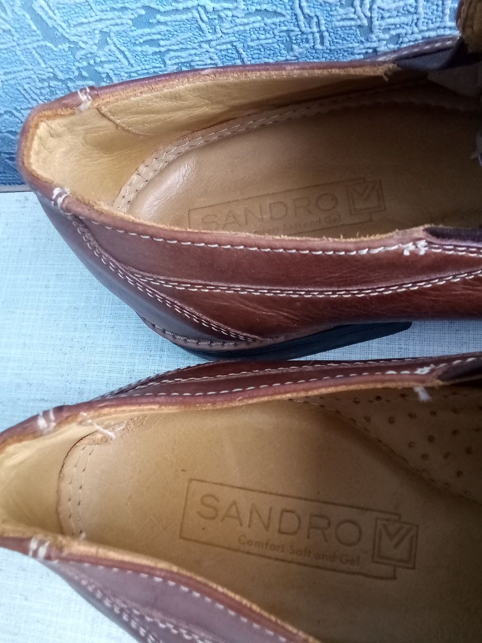 Франция Мужские кожаные  туфли люксового французского бренда Sandro Pa