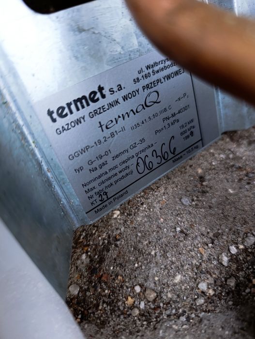 Piecyk gazowy jednofunkcyjny Termet .