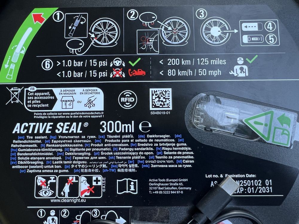 Zestaw naprawczy BMW Mobility System Plus 71105B50A80