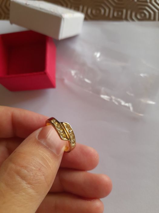 Anel banhado a ouro de 24ktes