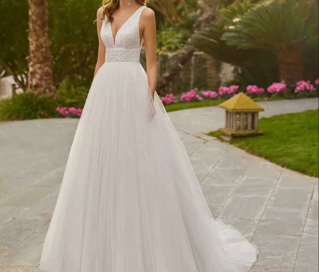 Vestido noiva rosa clara