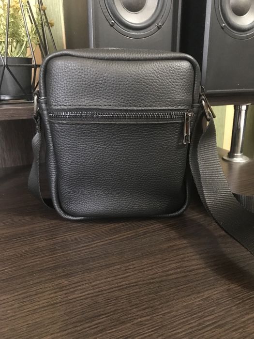 Кожаная барсетка , сумка из натуральной телячьей кожи