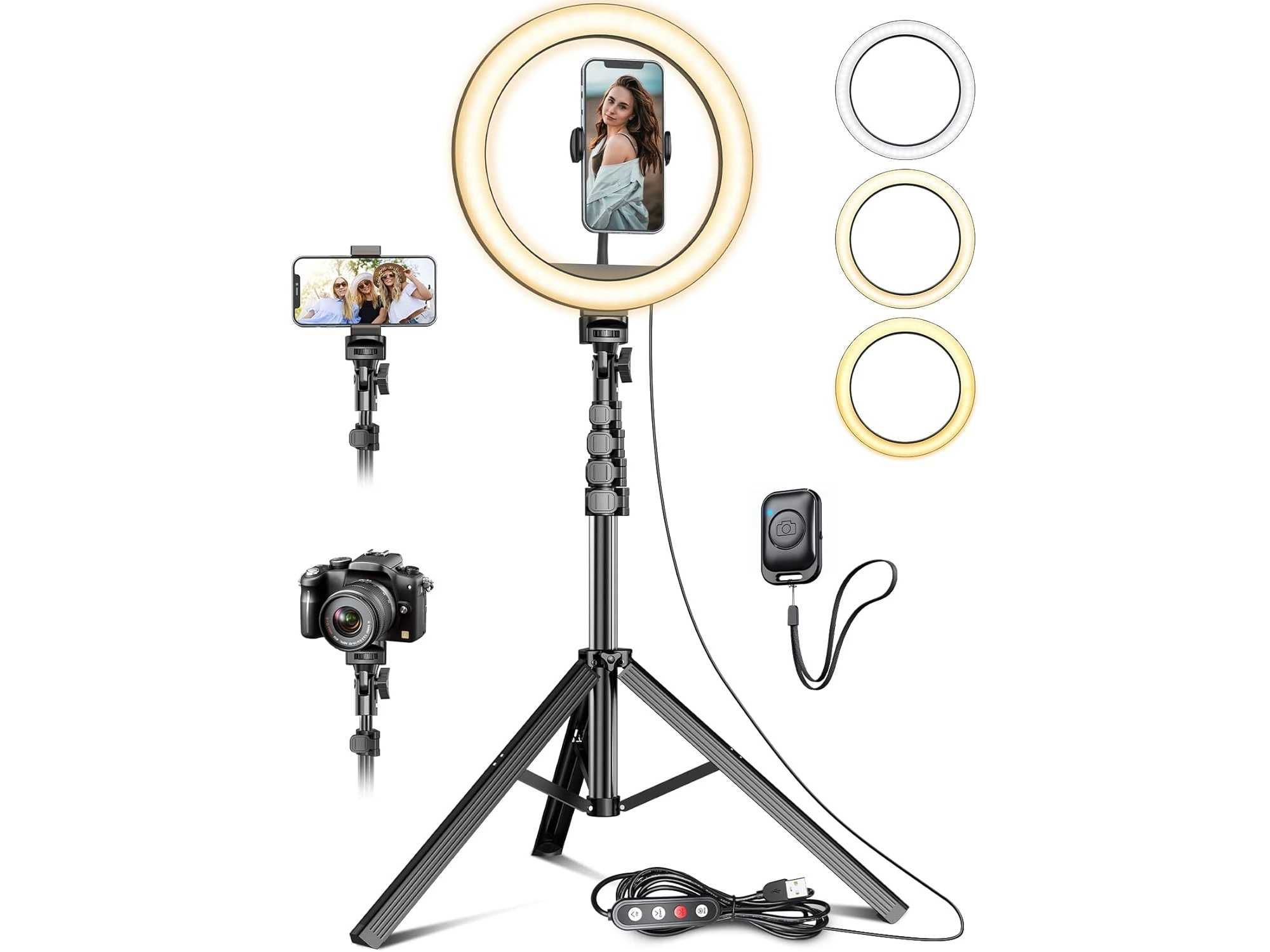 Tupwoon 10" lampa pierścień świetlny, statyw dla telefonu, selfie ring