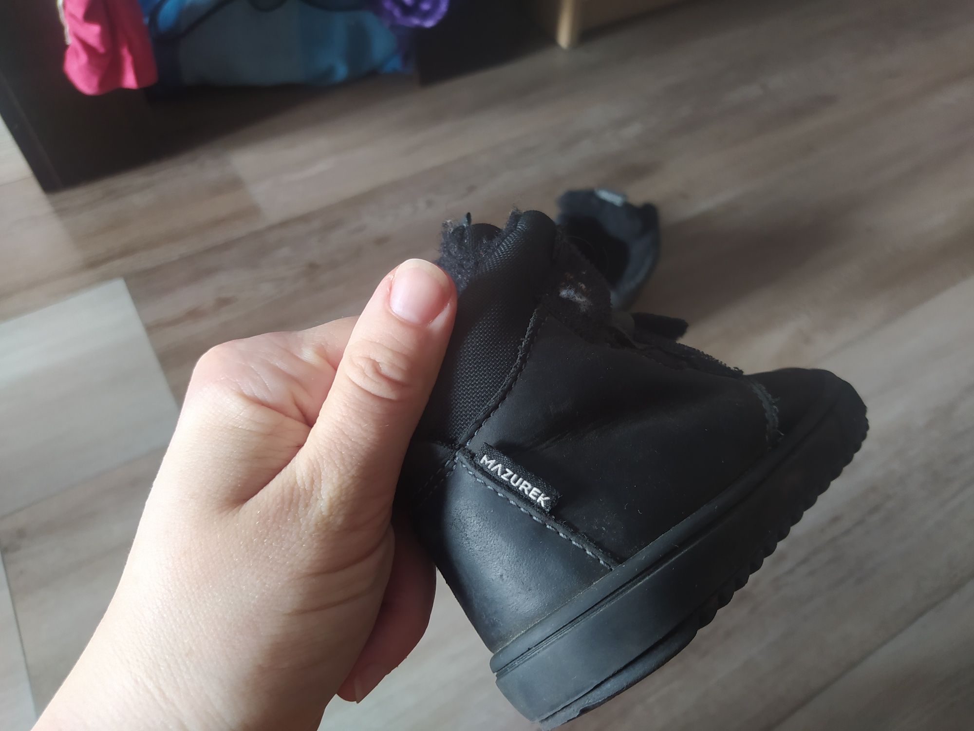 Czarne zimowe buty Mazurek r. 23