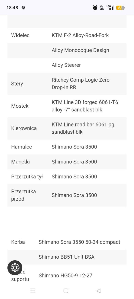 Szosa.  KTM.  Strada 800