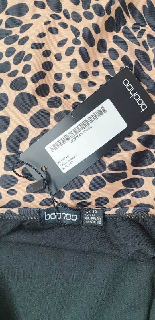 Boohoo - Nowy jednoczęściowy strój kąpielowy w cętki -36