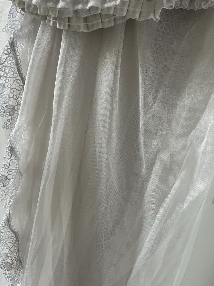 GLAMOUR gotowe duże piękne firanki z gipiurą 4mx160 cm