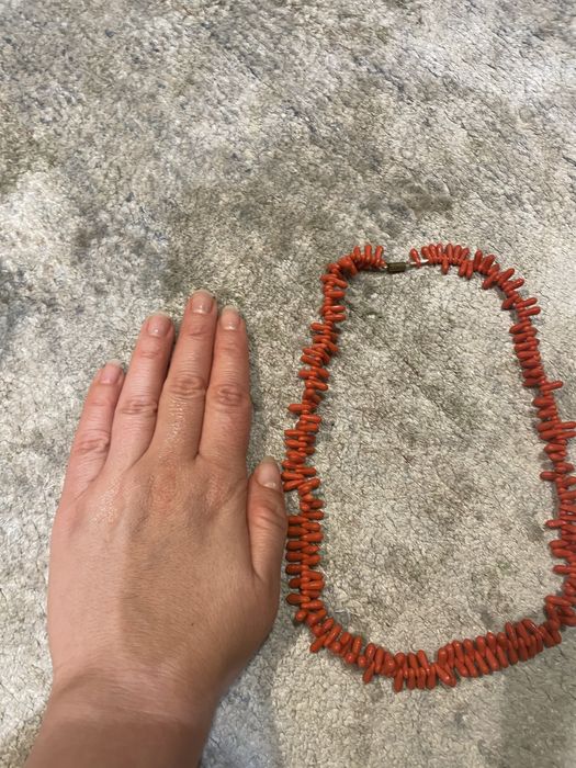 Koral czerwony naturalny koral łososiowy naszyjnik