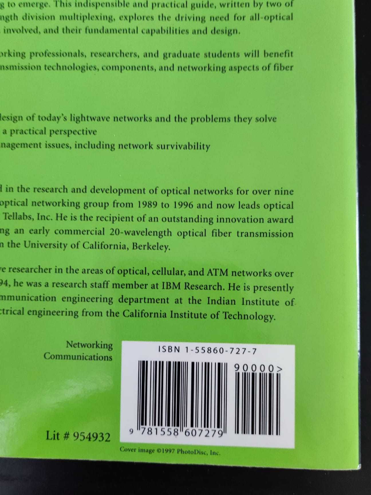 Livro 'Optical Networks', editora MK-Morgan Kaufmann
