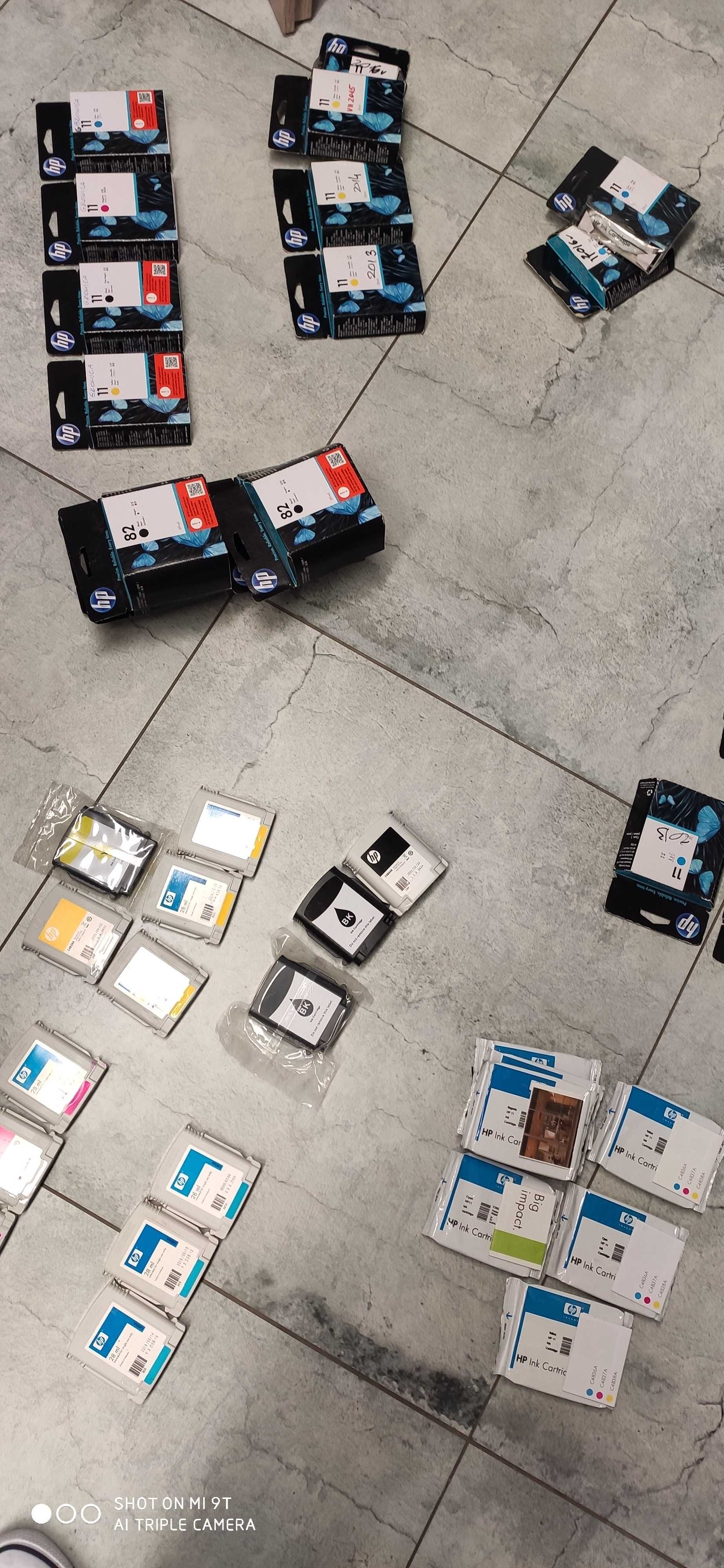 3 tusze HP11 CYAN (C4836A) 2 x tusze HP11 yellow (C4838A)  rok 2022