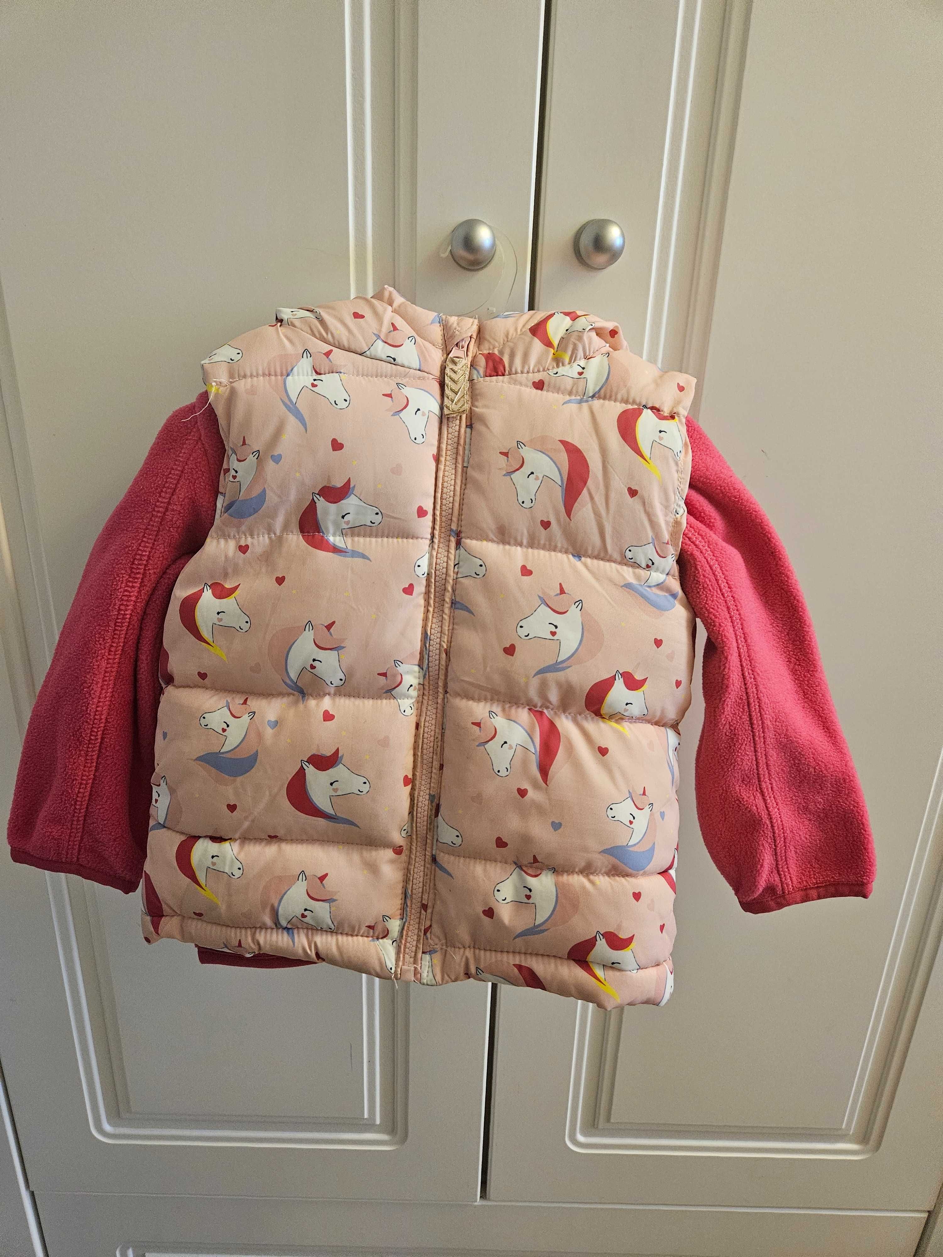 Kamizelka kucyki pony + bluza polarowa rozmiar 80 dla dziewczynki