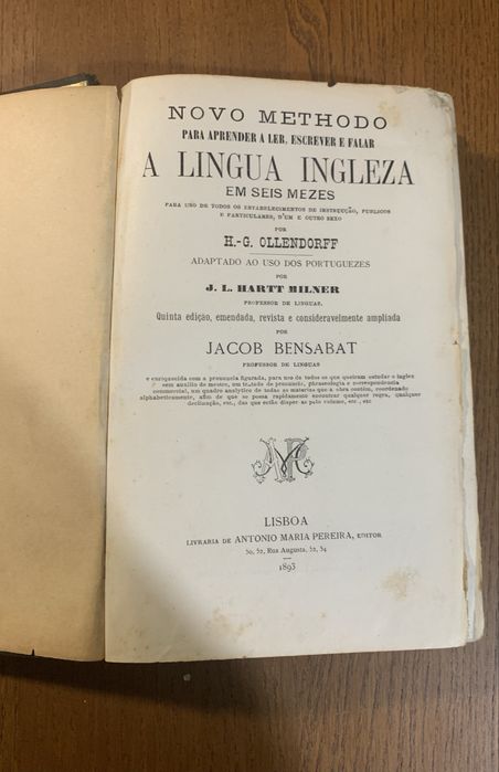 Novo Methodo para aprender a ler, escrever e falar a Lingua Ingleza