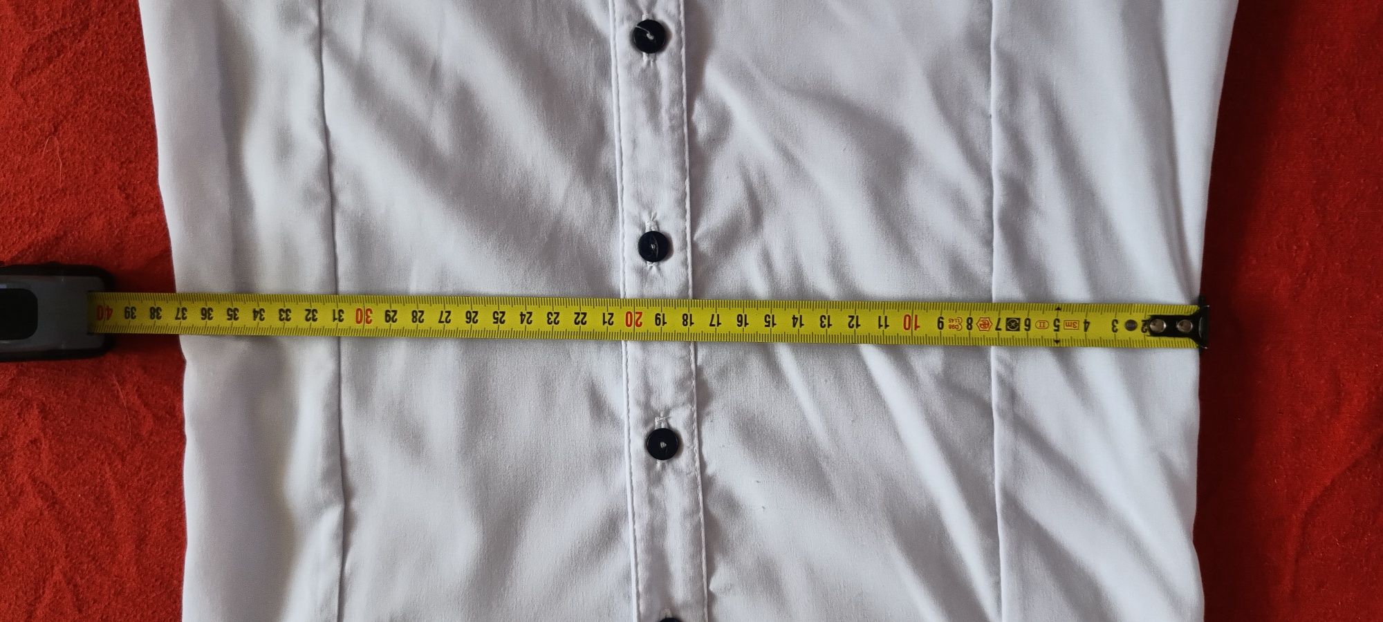 Biała bluzka dziewczęca z krótkim rękawem rozmiar 146