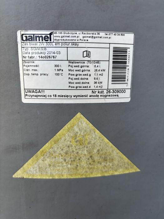 Wymiennik zasobnik c.w.u. GALMET