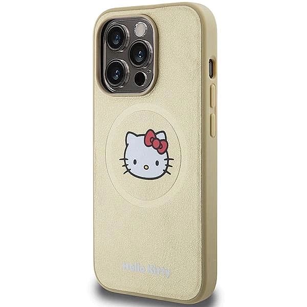 Etui Hello Kitty Leather Kitty Head MagSafe na iPhone 14 Pro Max - zło