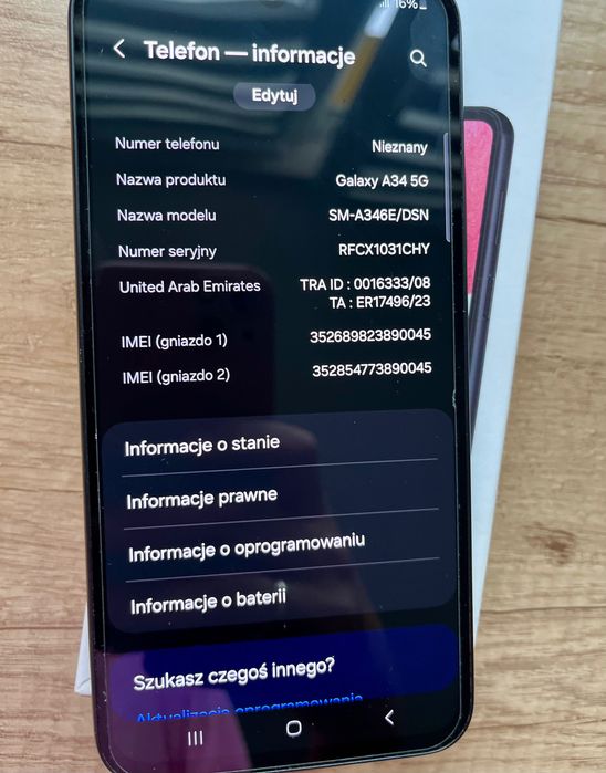 Samsung Galaxy A34 5G 8/256 GB • Jak nowy • Dual SIM