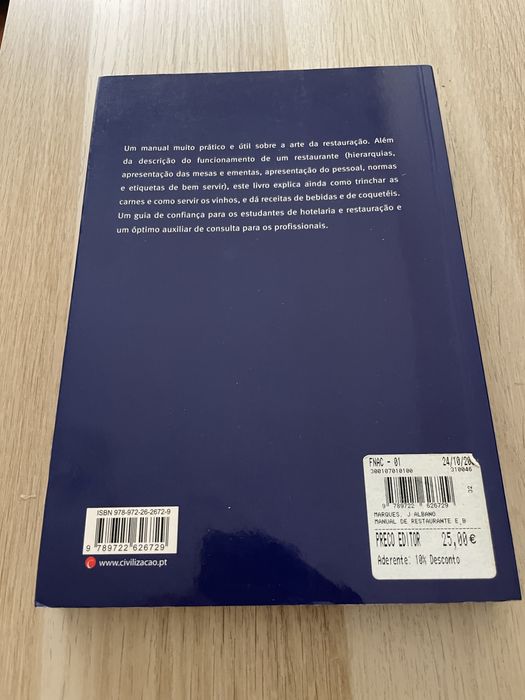 Livro de Restauração e Bar